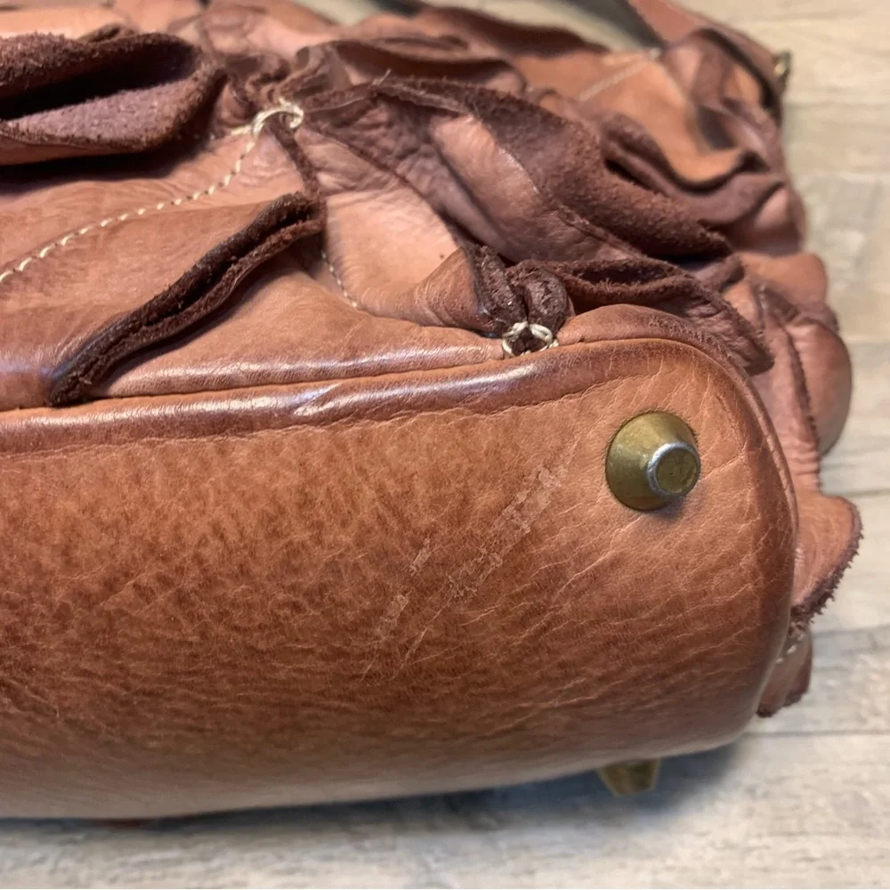 Costanza Rota Italy Genuine Soft Leather Flower Patchwork Crossbody Bag - Picture 7 of 15